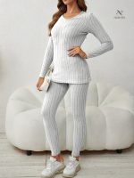 Pantalon Ajusté et Haut Fendu - Mode Féminine