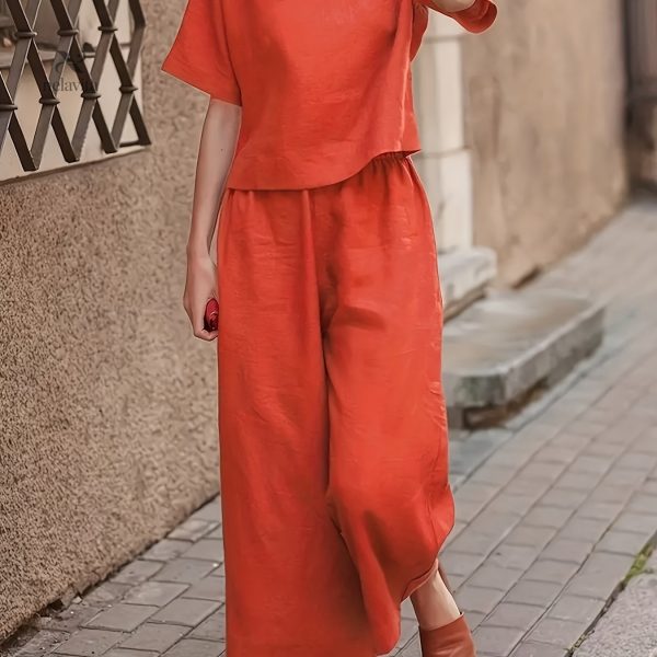 Ensemble Deux Pièces Femme T-shirt et Pantalon