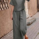 T-shirt et Pantalon Large, Style Urbain pour Femme