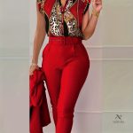 Ensemble casual pour femmes avec motif sauvage