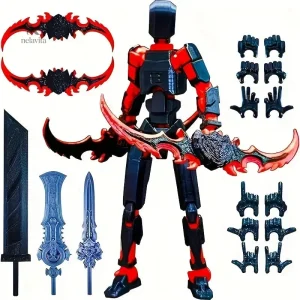 Ensemble Figurine Articulée avec Armes Interchangeables – Jouet de Combat et Collection