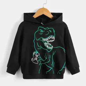 Ensemble Garçon Décontracté – Sweat à Capuche Noir et Jean Classique Bleu
