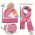 Accessoires d'hiver licorne pour filles, parfaits pour le froid