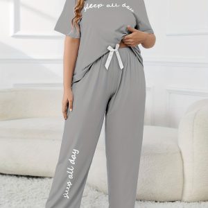 Ensemble Pyjama Plus Size Femme, Décontracté