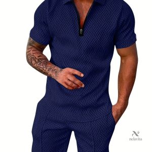 Ensemble sportif - T-shirt à col en V et shorts