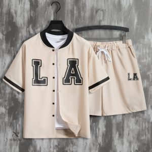 Ensemble tendance - T-shirt et short de baseball à manches courtes