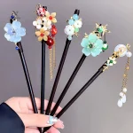 Accessoires de coiffure femme avec motifs floraux chinois
