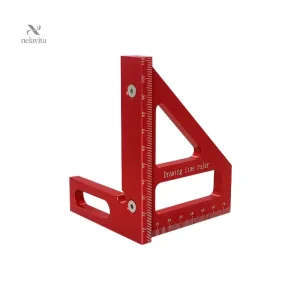 Équerre de traçage en aluminium 3D – Règle multifonction 45°/90° pour menuiserie, ébénisterie et bricolage précis