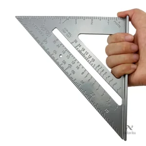 Équerre graduée en aluminium 18 cm pour traçage précis
