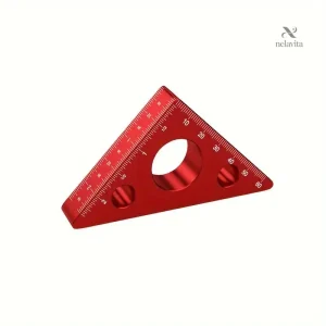 Équerre triangulaire en aluminium – Règle de précision 60 mm pour traçage et menuiserie