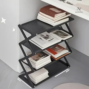 Étagère noire pour entrée, bureau ou dressing moderne