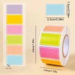 Étiquettes adhésives rectangulaires multicolores pour l'organisation