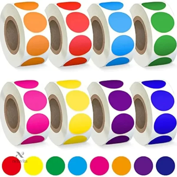 Pastilles autocollantes colorées pour identifier et classer