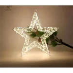 Étoile lumineuse LED suspendue pour décorations extérieures