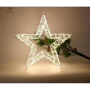 Étoile lumineuse LED suspendue pour décorations extérieures