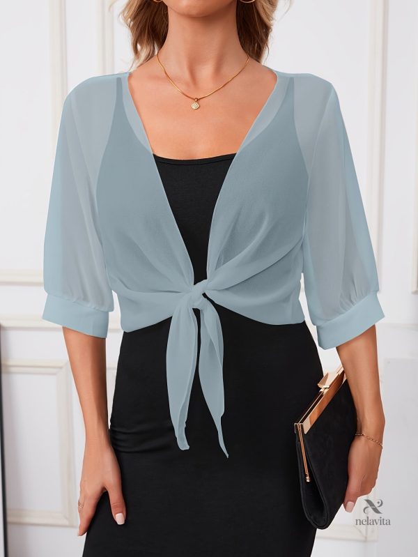 etole-transparente-elegante-avec-noeud-1 Étole élégante avec nœud pour femmes