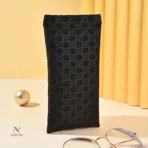 Étui à Lunettes en Tissu Matelassé – Pochette Souple et Élégante pour Lunettes de Vue ou de Soleil
