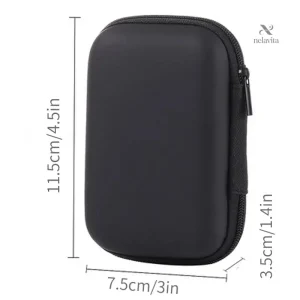 Étui Rigide Rouge pour Accessoires – Pochette Compacte Antichoc et Imperméable avec Fermeture Zippée