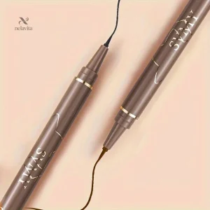 Eyeliner Feutre Noir, Marron Waterproof – Pointe Ultra Fine pour Trait Précis et Regard Intense Longue Tenue