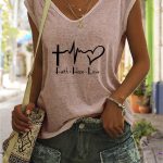 Débardeur tendance "Faith & Love" en coton