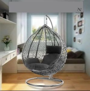 Chaise de jardin suspendue avec coussin confortable