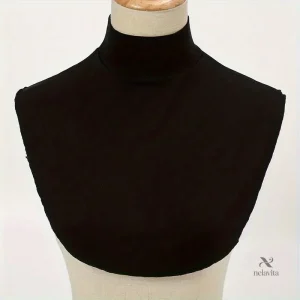Faux col femme col roulé blanc – Col amovible simple et élégant pour chemisiers, pulls et manteaux