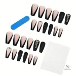 Kit de 24 faux ongles élégants à porter
