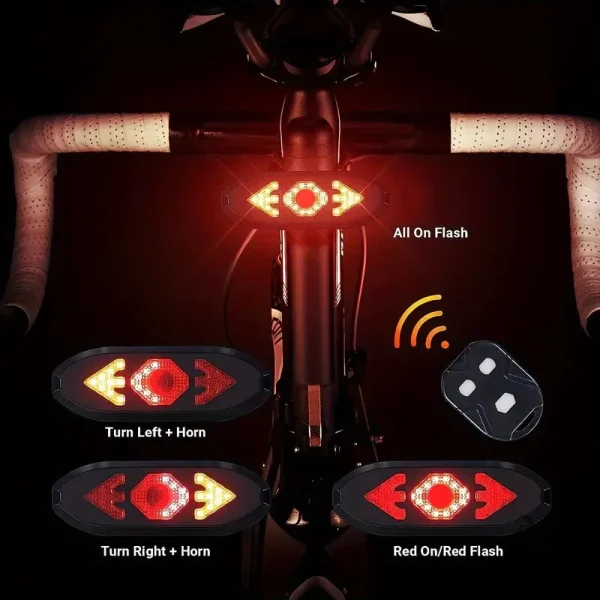 Accessoire vélo : feu arrière LED avec fonction clignotant