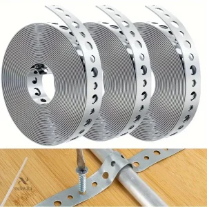 Bande métallique flexible pour support et fixation durable