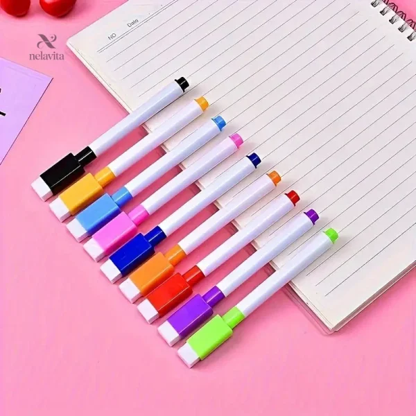 Stylos magnétiques colorés avec gomme intégrée