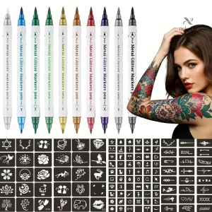 Feutres tatouage temporaire waterproof pour enfants et artistes