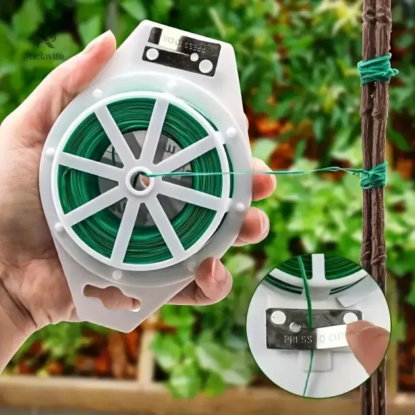 Fil de jardin avec coupe intégrée pour attacher plantes et fleurs