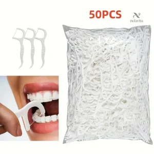 Fil Dentaire Jetable avec Manche – Nettoyage Interdentaire Pratique pour des Dents Saines