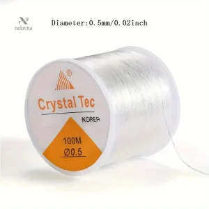Fil élastique transparent 1,5 mm pour bijoux DIY