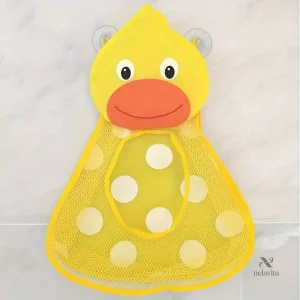 Filet de Rangement Jouets Bain Bébé – Pochette Murale Animaux (Grenouille, Panda, Canard, Tigre)