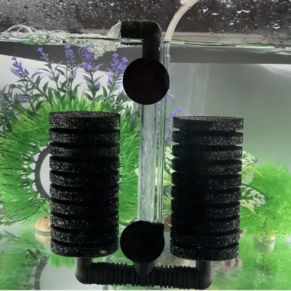 filtre-eponge-double-pour-aquarium-filtration-silencieuse-w8t9f4-1 Filtre éponge double pour aquarium, filtration silencieuse