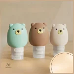 Flacon rechargeable bébé ours en silicone étanche