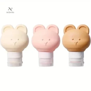 Flacons rechargeables bébé ours en silicone pour voyage