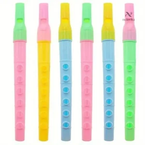 Flûtes colorées en plastique pour enfants, jouet musical