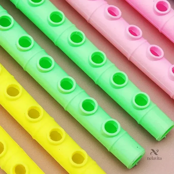 Jouet musical amusant en plastique, flûtes colorées