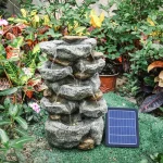 Éclairage LED intégré pour fontaine de jardin