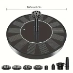 Fontaine solaire de jardin avec pompe intégrée
