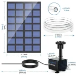 Pompe pour bassins et étangs, énergie solaire
