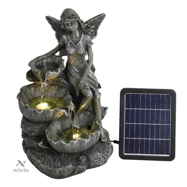Décoration de jardin en forme d'ange avec fonction solaire