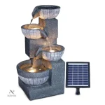 Fontaine solaire LED design pour jardin et terrasse
