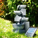 Fontaine décorative solaire pour espace extérieur relaxant
