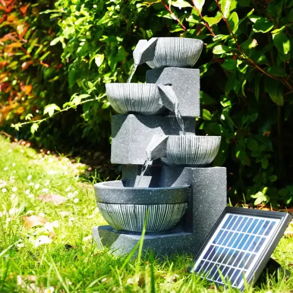 Fontaine décorative solaire pour espace extérieur relaxant