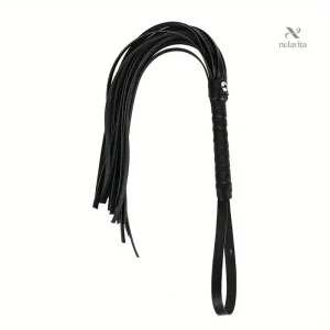 Fouet BDSM en Similicuir – Accessoire Fétiche avec Lanières Souples pour Jeux de Rôle et Sensations Intenses