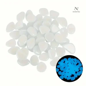 Galets Lumineux Fluorescents pour Jardin – Décoration Extérieure Solaire Multicolore pour Allées, Massifs et Piquets Décoratifs