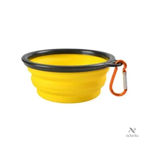 Gamelle Pliable pour Chien et Chat – Bol de Voyage en Silicone avec Mousqueton, Idéal pour l’Eau et les Croquettes